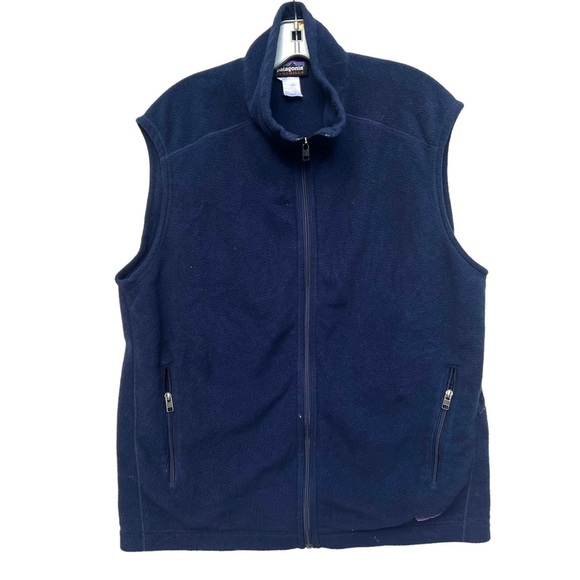 Patagonia Synchilla blue fleece full zip vest XL extra large